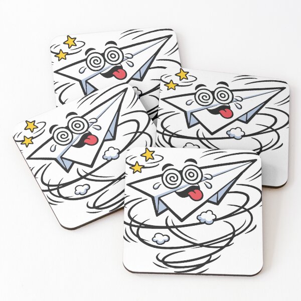 Item preview, A chaotic paper airplane flying unpredictably in every direction. The exaggerated motion and expression create playful absurd humor. designed and sold by Dejbar.