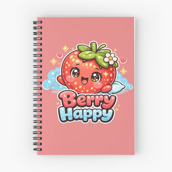 Item preview, Berry Happy – Cute and Happy Kawaii Strawberry designed and sold by apanoracar.