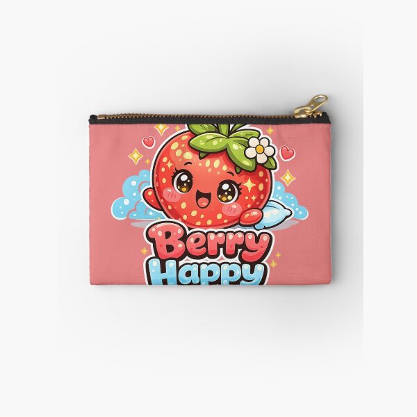Item preview, Berry Happy – Cute and Happy Kawaii Strawberry designed and sold by apanoracar.