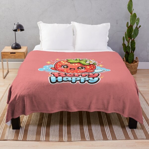 Item preview, Berry Happy – Cute and Happy Kawaii Strawberry designed and sold by apanoracar.