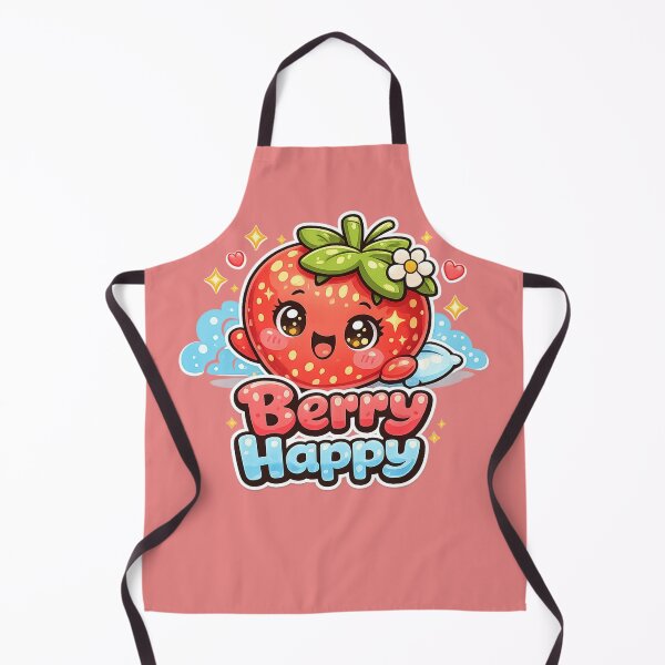 Item preview, Berry Happy – Cute and Happy Kawaii Strawberry designed and sold by apanoracar.