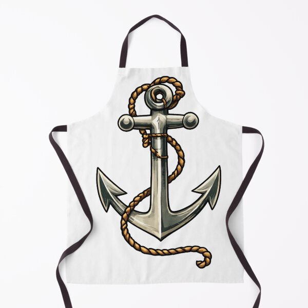Item preview, classic nautical anchor with rope designed and sold by hiperdinotees.
