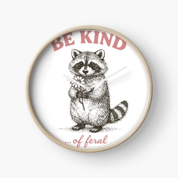 Item preview, Be Kind Of Feral Cute raccoon with Flower Woodland designed and sold by will freed18.