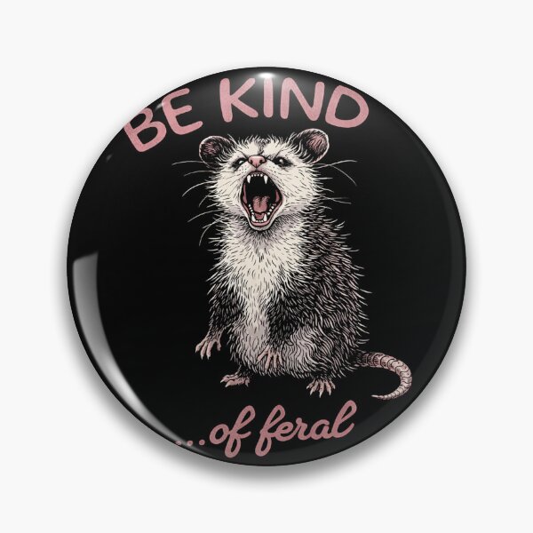 Item preview, Be Kind Of Feral Cute Opossum with Flower Woodland designed and sold by will freed18.