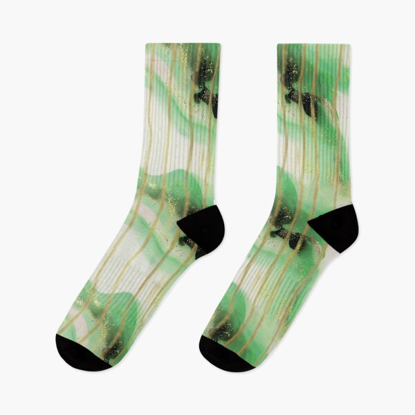 Item preview, Mint Gold Abstract Stripe Pattern designed and sold by bubblegoth.