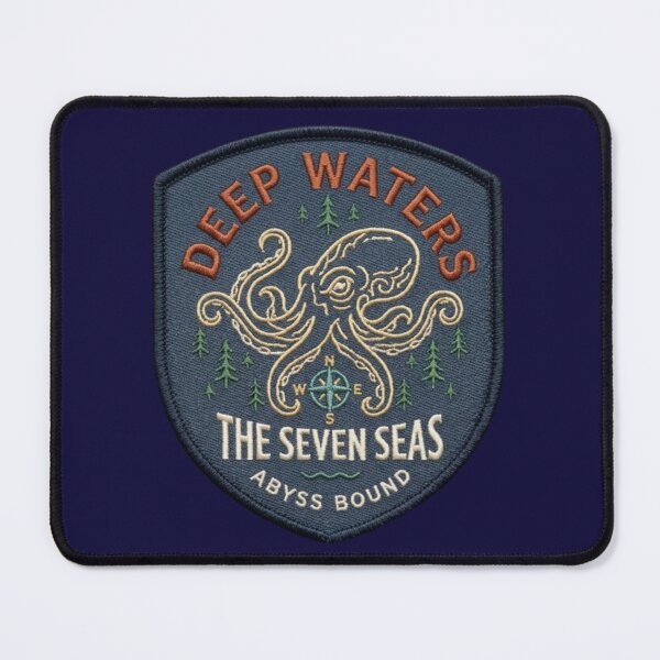 Item preview, Deep Waters – Nautical Octopus Patch Design designed and sold by Dogandesighn.