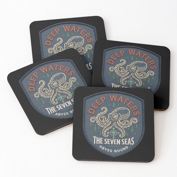 Item preview, Deep Waters – Nautical Octopus Patch Design designed and sold by Dogandesighn.