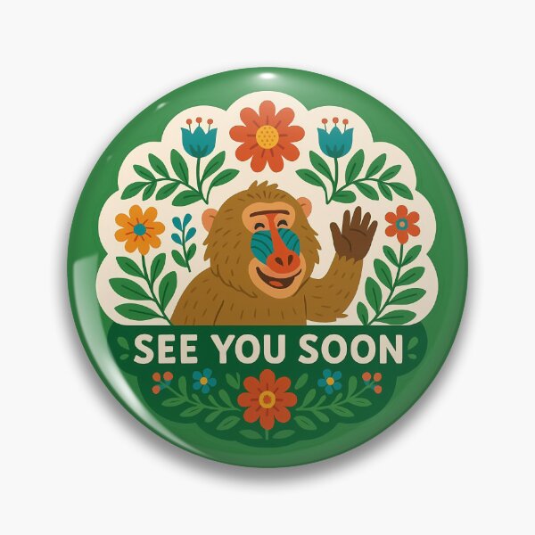 Item preview, See You Soon Big Baboon – Scandinavian Folk Art Nursery Rhyme by heidiannemorris © designed and sold by FOLK ART FUSION by heidiannemorris.