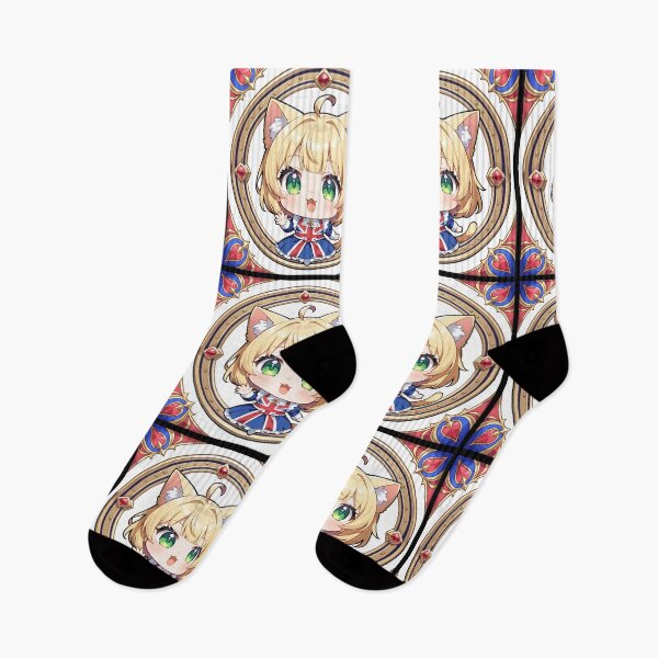 Item preview, UK Cat - Cute Anime Chibi Neko British Flag Art designed and sold by WhisKerinK.
