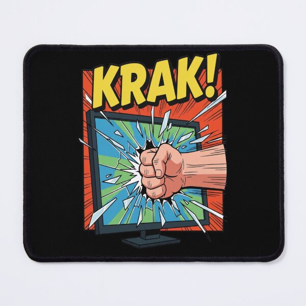 Item preview, KRAK! Gamer Rage Smash - Epic Screen Breaker designed and sold by Dzblack.