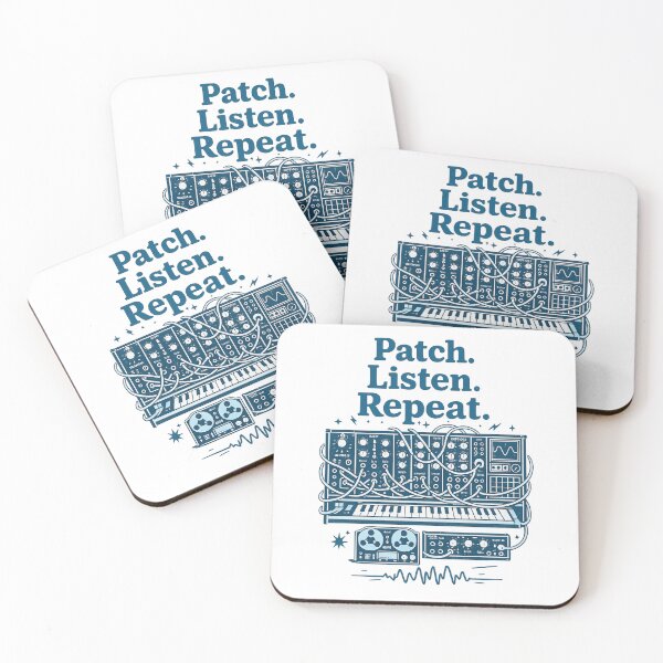 Item preview, Patch Listen Repeat Modular Synth Shirt – Vintage Analog Synthesizer Patch Cable Music Producer Design designed and sold by 486DesignCo.