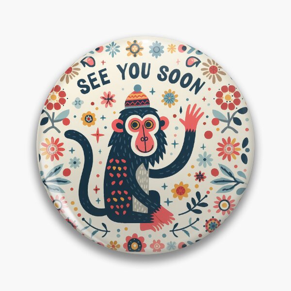 Item preview, See You Soon Big Baboon – Scandinavian Folk Art Nursery Rhyme by heidiannemorris © designed and sold by FOLK ART FUSION by heidiannemorris.