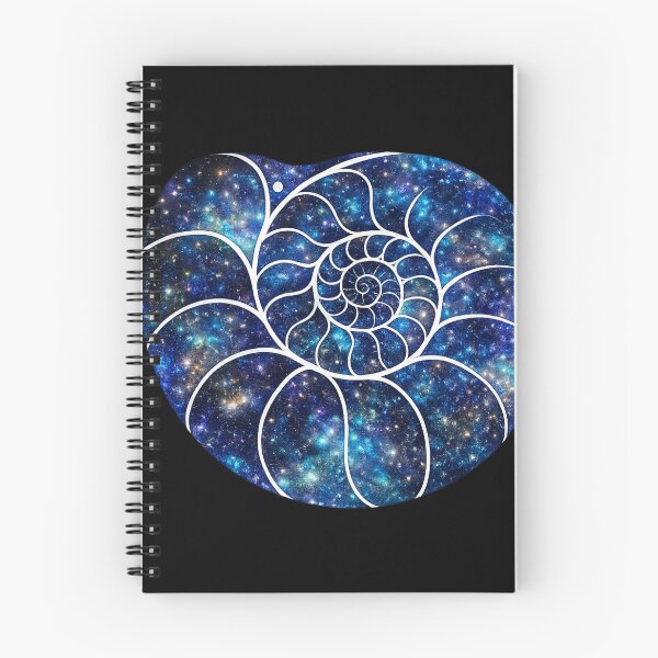 Item preview, Ammonite Cosmic Nautilus Spiral – Sacred Geometry Galaxy Shell Art designed and sold by chihuahuashower.