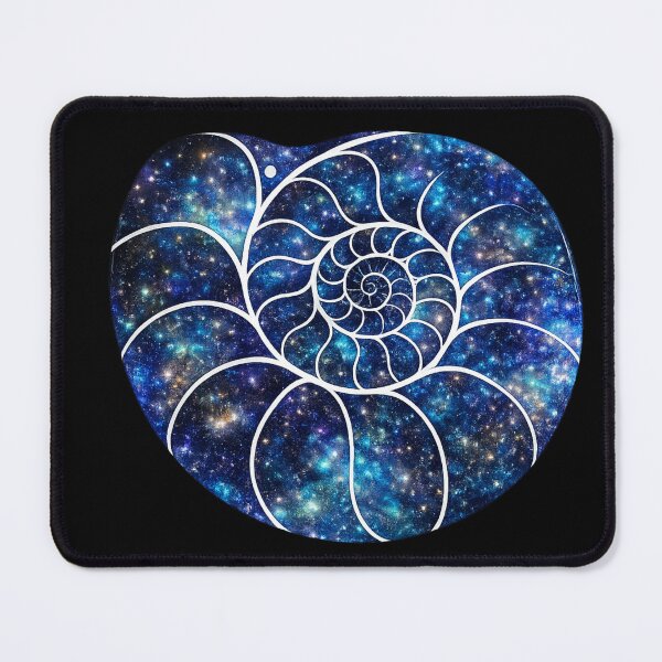 Item preview, Ammonite Cosmic Nautilus Spiral – Sacred Geometry Galaxy Shell Art designed and sold by chihuahuashower.