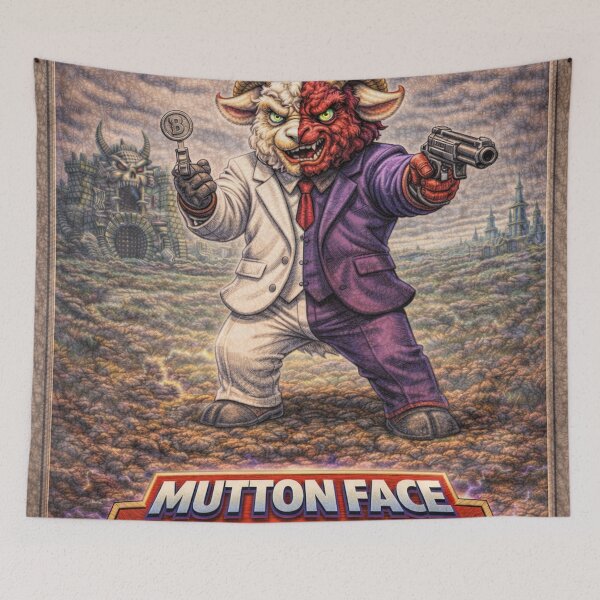 Item preview, Muttonface, Deranged Dual-Sheep Mastermind | Sheep-Man Sheepism Parody designed and sold by Thpoar.