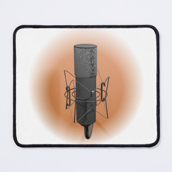 Item preview, Blogger's microphone, brown background designed and sold by HeathWayPrints.