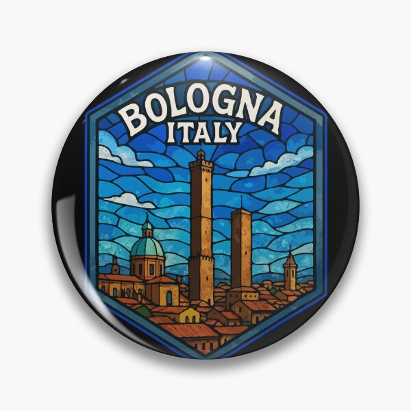 Item preview, Bologna Italy Stained Glass Travel designed and sold by TomFrontierArt.