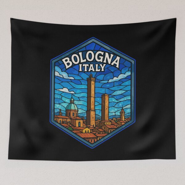 Item preview, Bologna Italy Stained Glass Travel designed and sold by TomFrontierArt.