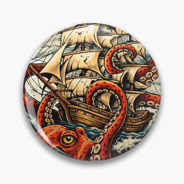 Item preview, kraken attack designed and sold by hiperdinotees.