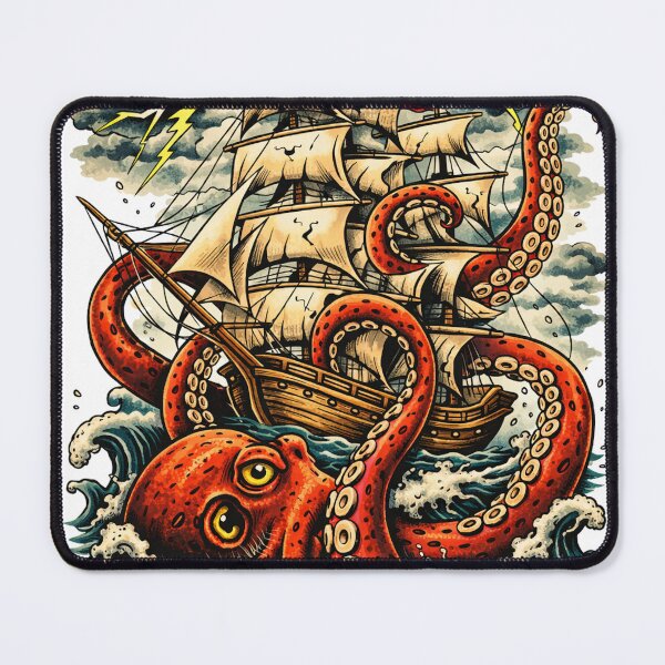 Item preview, kraken attack designed and sold by hiperdinotees.