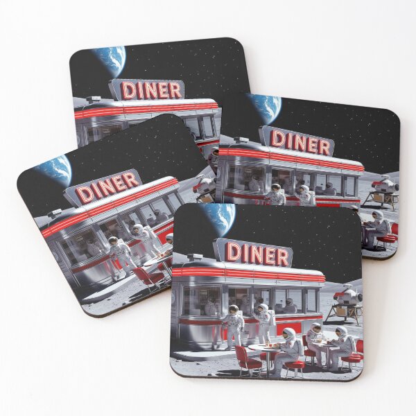 Item preview, Lunchtime on the Moon: 1950s Retro Diner in Space designed and sold by MakarenaCreate.