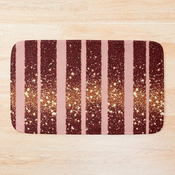 Item preview, Rose Gold Glitter Stripe Pattern designed and sold by bubblegoth.