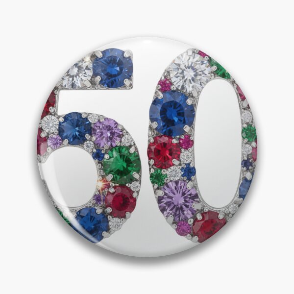 Item preview, ✨ Sparkly “50” Gemstone Anniversary Design ✨#colorfull #50 #years designed and sold by Fanybany.