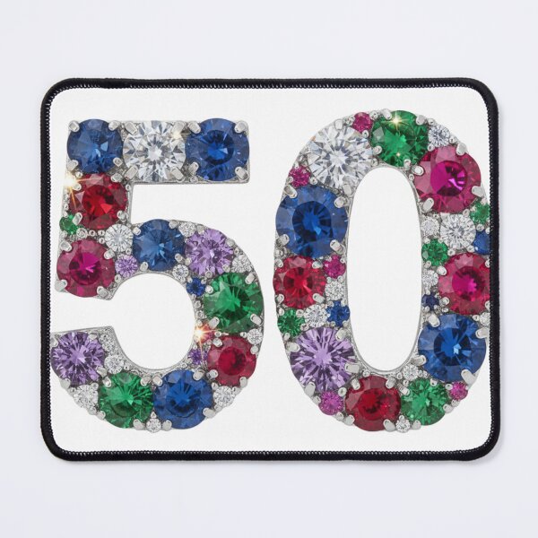 Item preview, ✨ Sparkly “50” Gemstone Anniversary Design ✨#colorfull #50 #years designed and sold by Fanybany.