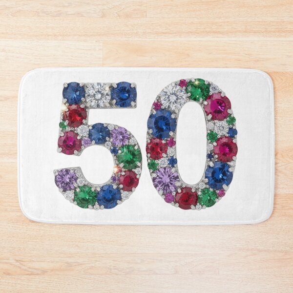 Item preview, ✨ Sparkly “50” Gemstone Anniversary Design ✨#colorfull #50 #years designed and sold by Fanybany.