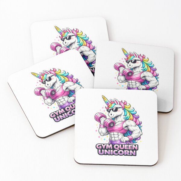 Item preview, Gym Queen Unicorn – Strong Female Unicorn Fitness Cartoon designed and sold by unglaublichGut.