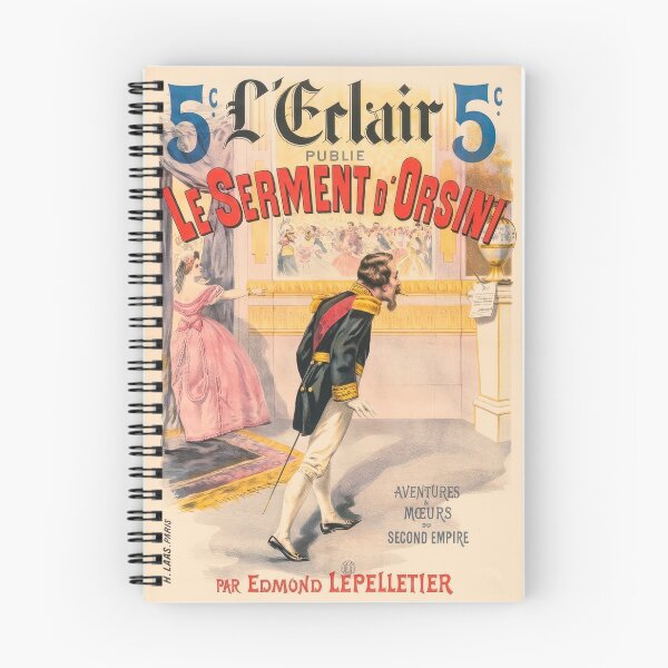 Aperçu de l'œuvre Affiche littéraire française vintage Le Serment d'Orsini créée et vendue par TheSoulOfArt.