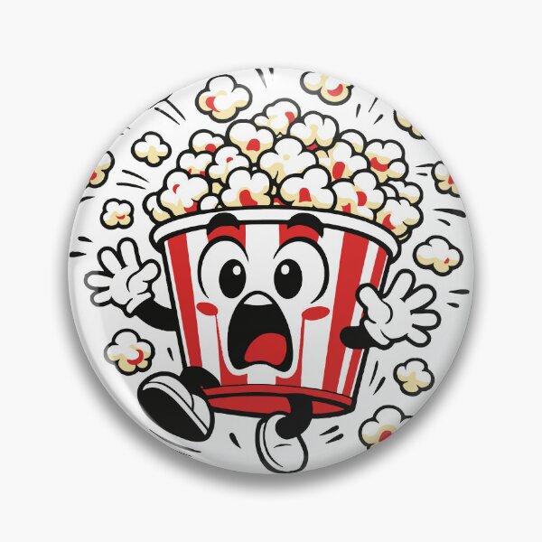 Item preview, A popcorn bucket exploding with chaotic excitement. The playful design captures energetic fun and exaggerated cartoon humor. designed and sold by Dejbar.