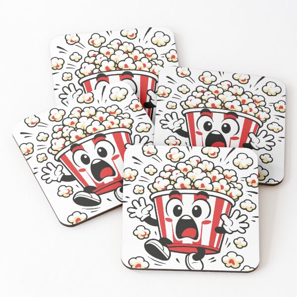 Item preview, A popcorn bucket exploding with chaotic excitement. The playful design captures energetic fun and exaggerated cartoon humor. designed and sold by Dejbar.
