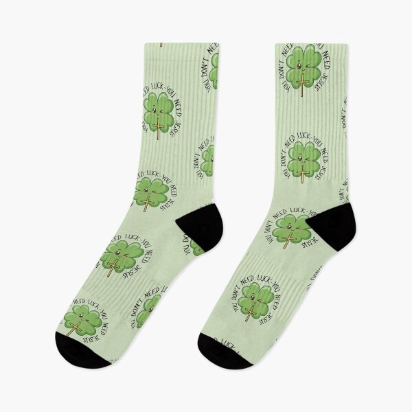 Item preview, St Patrick's Day Shamrock You Don't Need Luck You Need Jesus  designed and sold by Forevermore.
