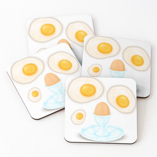 Item preview, Sunny Side Up Eggs – Minimal Breakfast Illustration designed and sold by AlisaArtDecor.