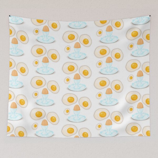Item preview, Sunny Side Up Eggs – Minimal Breakfast Illustration designed and sold by AlisaArtDecor.