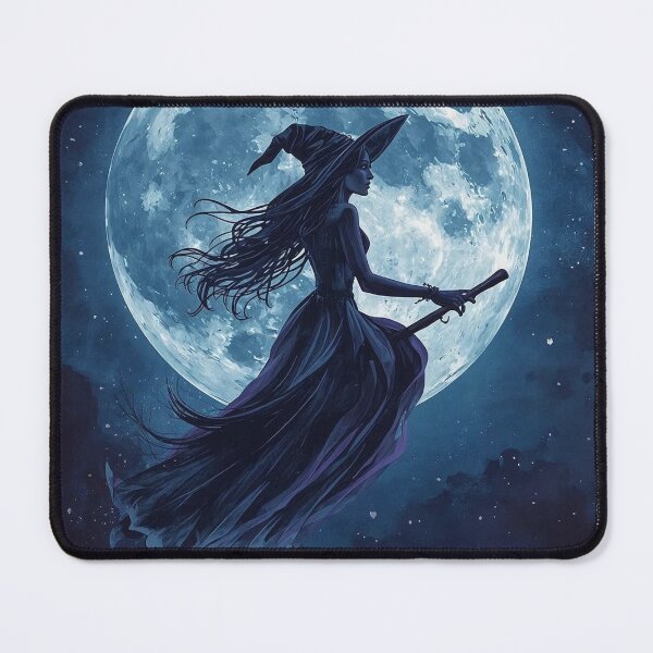 Item preview, Moon witch Flying Under the Full Moon designed and sold by BlondeBalance.