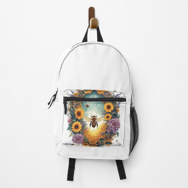 Item preview, Floral Honeycomb Bee Art for Honey Bee Keepers designed and sold by owi-art.