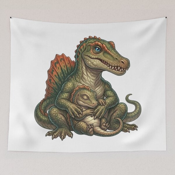 Item preview, Spinosaurus mother and baby: The sailing giant of the Cretaceous designed and sold by CHRIST5000.