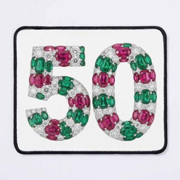 Item preview, ✨ Sparkly “50” Gemstone Anniversary Design ✨#colorfull #50 #years #italy designed and sold by Fanybany.