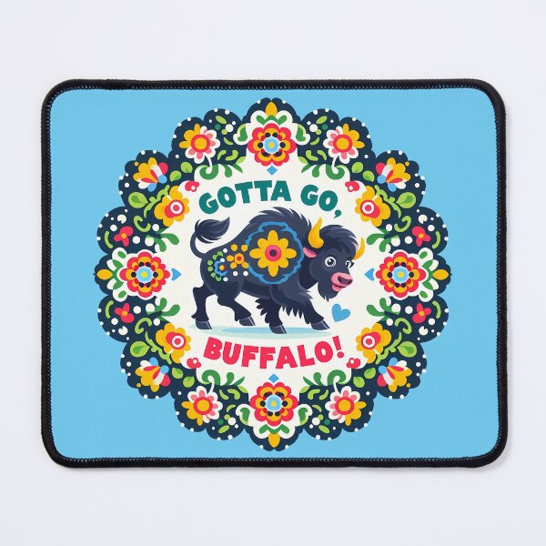 Item preview, Gotta Go Buffalo – Scandinavian Folk Art Nursery Rhyme by heidiannemorris © designed and sold by FOLK ART FUSION by heidiannemorris.