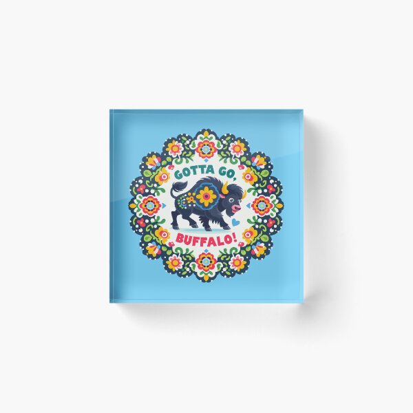 Item preview, Gotta Go Buffalo – Scandinavian Folk Art Nursery Rhyme by heidiannemorris © designed and sold by FOLK ART FUSION.