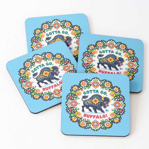 Item preview, Gotta Go Buffalo – Scandinavian Folk Art Nursery Rhyme by heidiannemorris © designed and sold by FOLK ART FUSION by heidiannemorris.