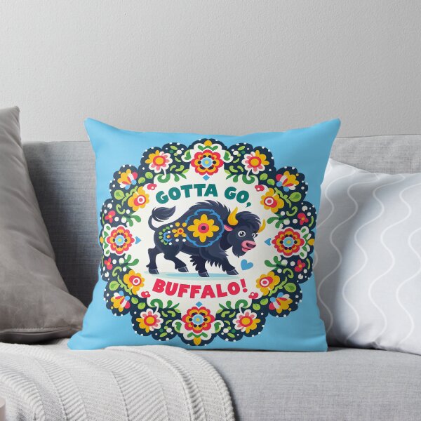 Item preview, Gotta Go Buffalo – Scandinavian Folk Art Nursery Rhyme by heidiannemorris © designed and sold by FOLK ART FUSION by heidiannemorris.
