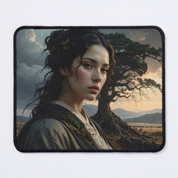 Item preview, Contemplative Samurai Woman — Zen Wabi Sabi Aesthetic designed and sold by Schoenenwald - Illustrations Uniques et Originales.
