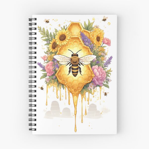 Item preview, Floral Honeycomb Bee Art for Honey Bee Keepers designed and sold by owi-art.