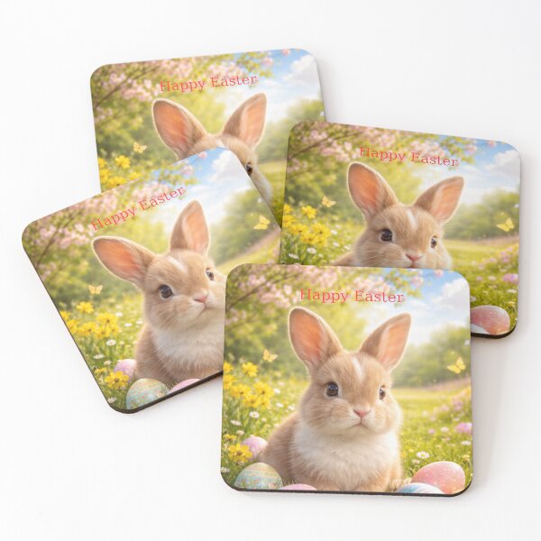 Item preview, Cute Ester Bunny in Spring Flowers designed and sold by Artlife by Alexandra .