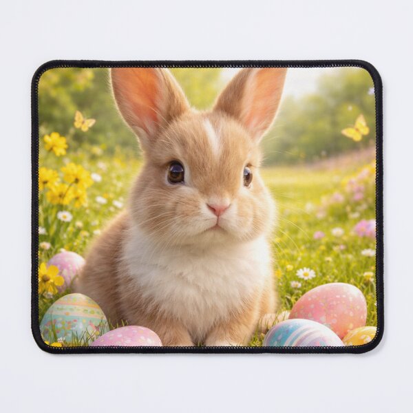 Item preview, Cute Ester Bunny in Spring Flowers designed and sold by Artlife by Alexandra .