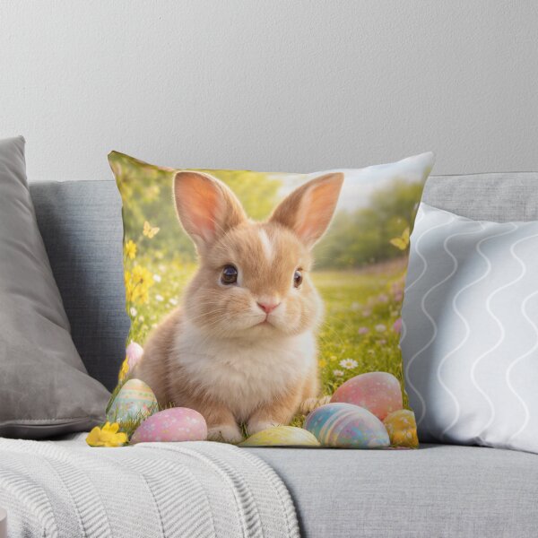 Item preview, Cute Ester Bunny in Spring Flowers designed and sold by Artlife by Alexandra .