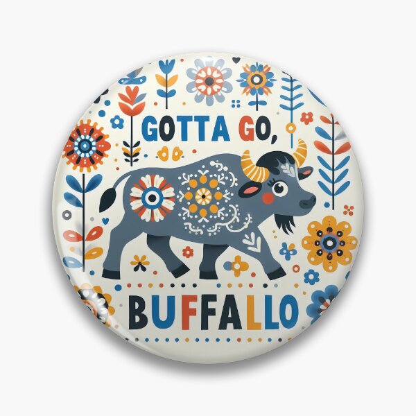 Item preview, Gotta Go Buffalo – Scandinavian Folk Art Nursery Rhyme by heidiannemorris © designed and sold by FOLK ART FUSION by heidiannemorris.